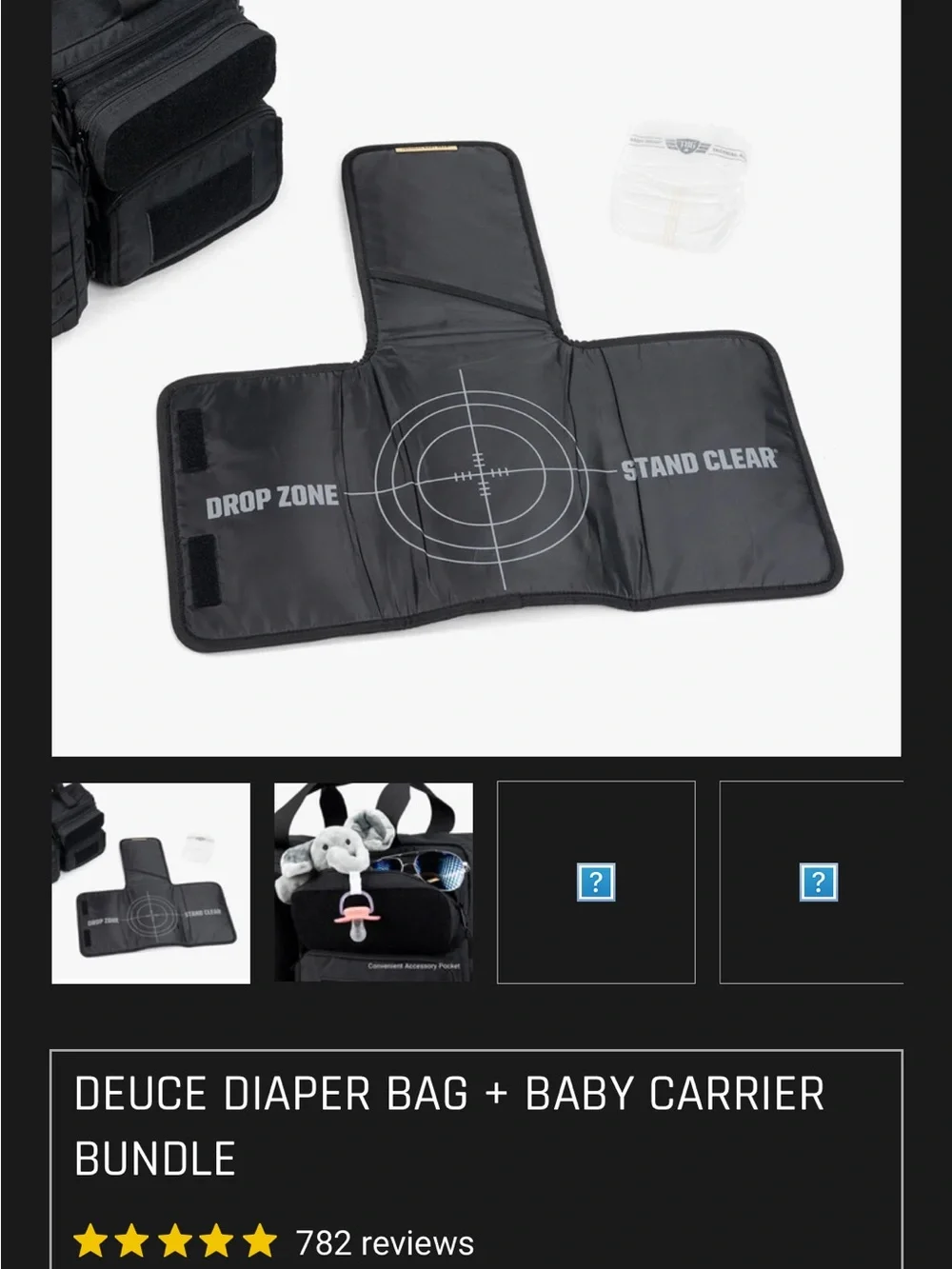 Black Tactical Duffel Bag with Multiple Pouches - Unbranded